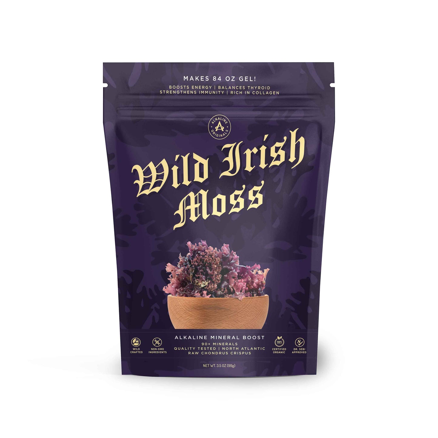 π WILD IRISH MOSS - Raw Chondrus Crispus Sea Moss | MAKES 24-84 OUNCES OF GEL!