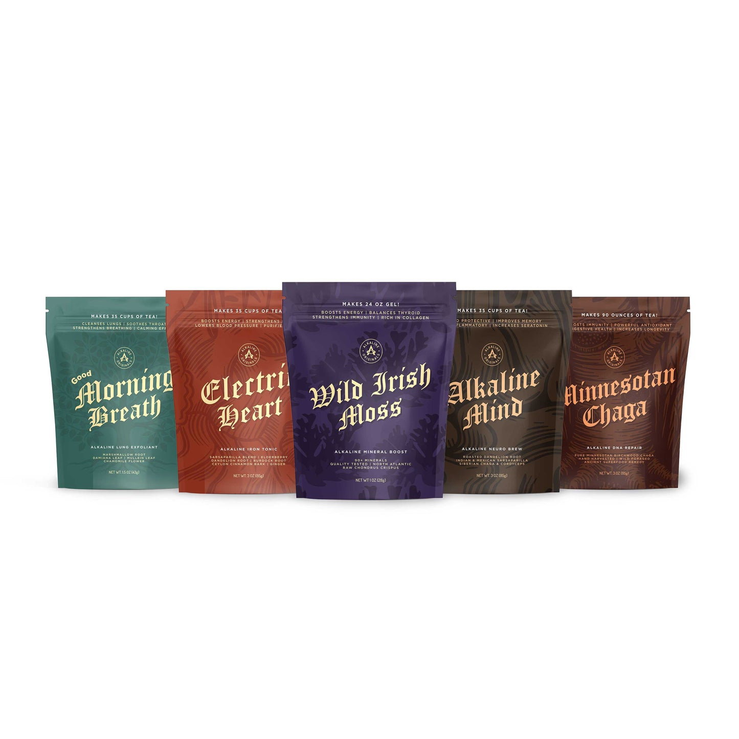 ALKALINE SAMPLE FLIGHT | All 5 Products + FREE UNBLEACHED COTTON BREW BAG