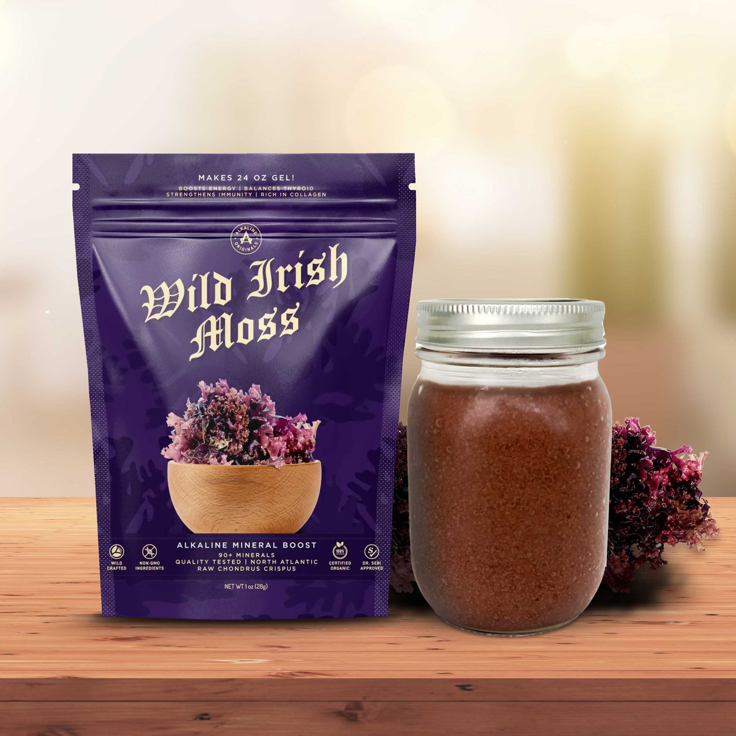 WILD IRISH MOSS - Raw Chondrus Crispus Sea Moss | MAKES 24 or 84oz GEL! - Wild Harvested | NON-GMO | 100% Organic Sun Dried Natural and Alkaline