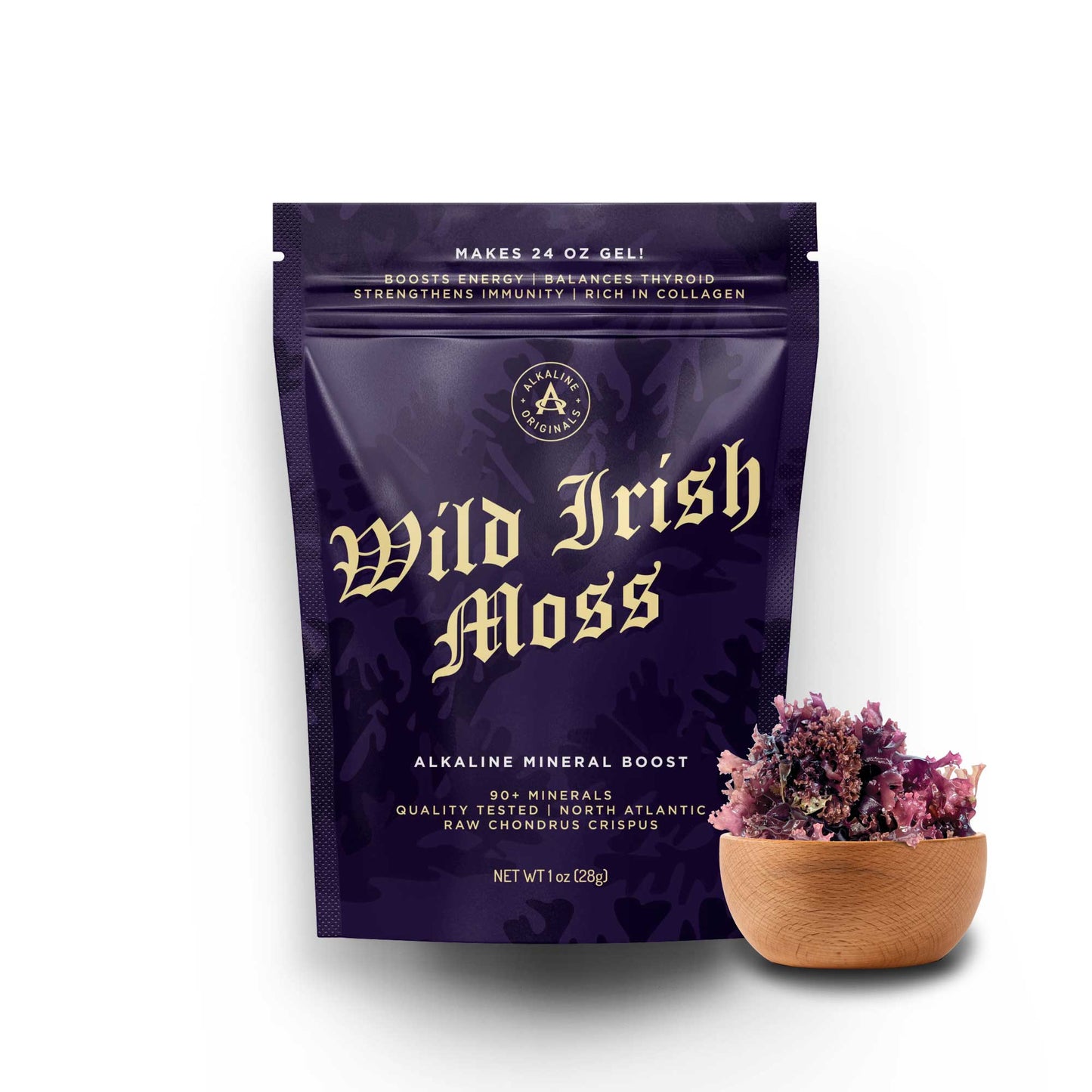 WILD IRISH MOSS - Raw Chondrus Crispus Sea Moss | MAKES 24 or 84oz GEL! - Wild Harvested | NON-GMO | 100% Organic Sun Dried Natural and Alkaline